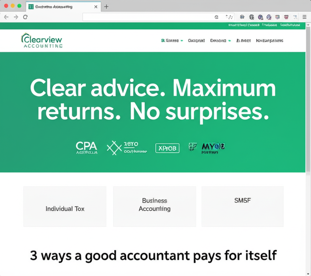 Clearview Accounting website preview