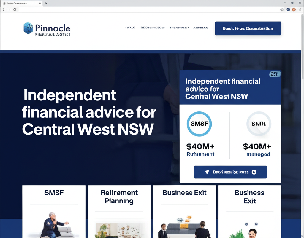 Pinnacle Financial Advice website preview