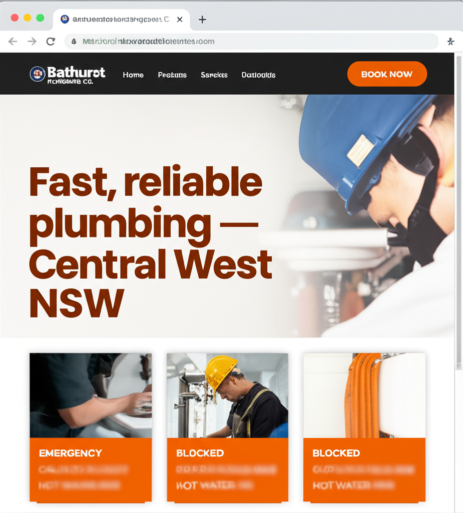 Bathurst Plumbing Co. website preview